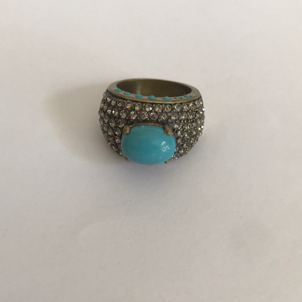 Heidi Daus Turquoise Pave Ring